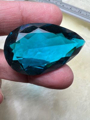 Blue glass big stone size 40x25mm weight 78 carats