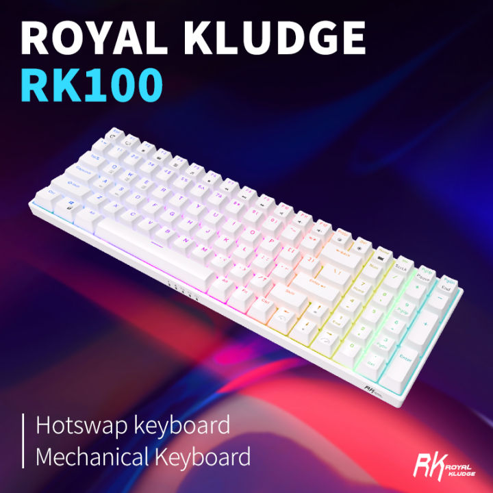 RK ROYAL KLUDGE RK100 2.4G Wireless/Bluetooth/Wired RGB Mechanical Keyboard  100 Keys Hot-swappable Gaming Keyboard Gamer | Lazada PH