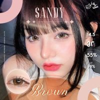 คอนแทคเลนส์ รุ่น Sandy สีเทา/ตาล Gray/Brown มีค่าสายตา (-0.00)-(-5.00) เปลี่ยนแทนทุกเดือน