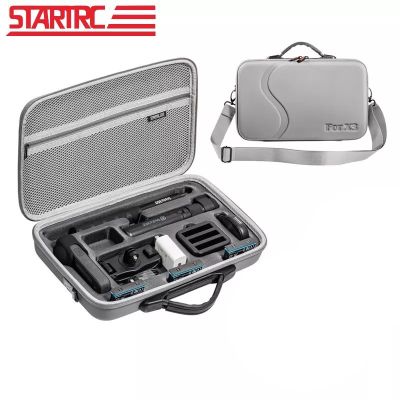STARTRC Portable Shoulder Bag for Insta360 One X3 Accessories Storage Bag PU Waterproof Handbag Sport Camera Carrying Case Gray Black