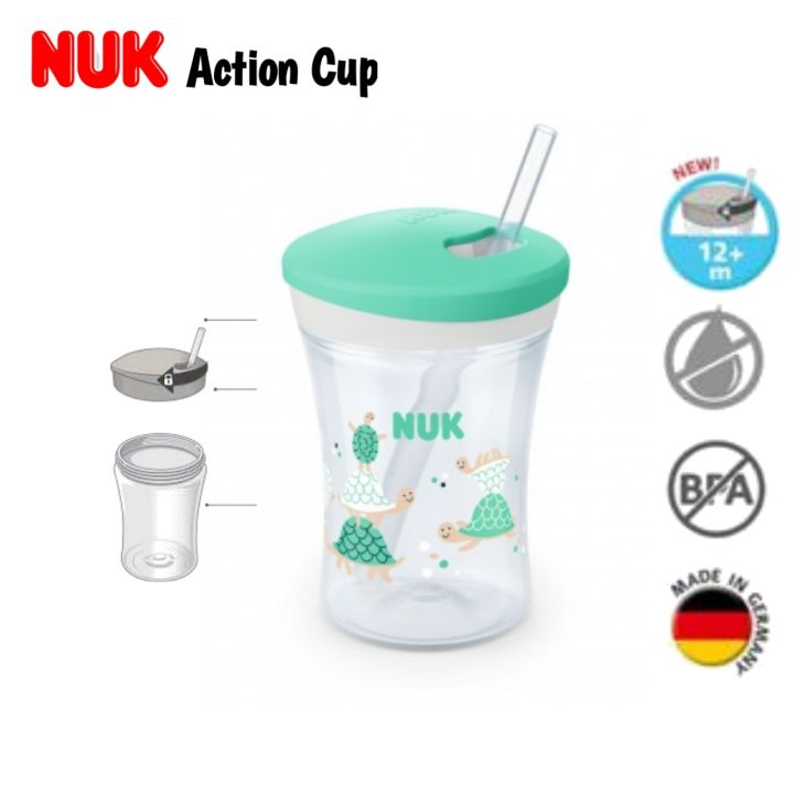 NUK Action Cup 230ml with Drinking Straw