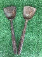 2 wooden spatulas