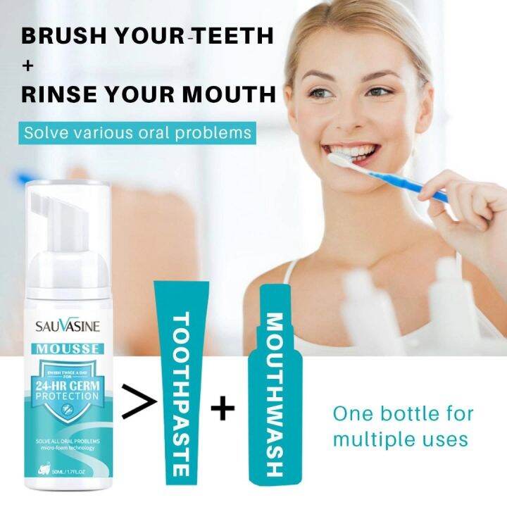 Lanthome Teeth Whitening Mousse Mint Toothpaste Removes Plaque Stains