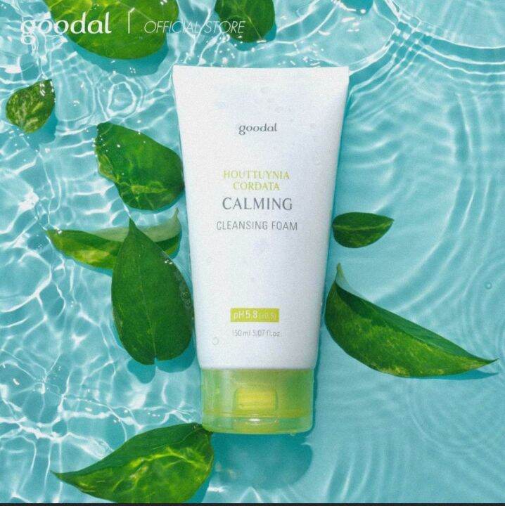 goodal-โฟมล้างหน้า-houttuynia-cordata-calming-cleansing-foam-150ml-โฟมล้างสำหรับหน้าผิวแพ้ง่าย-ล้างสะอาดหมดจด-แต่คงความนุ่มชุ่มชื่น-ผิวสุขภาพดี