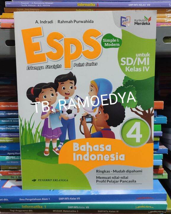 Buku ESPS Bahasa Indonesia SD/MI Kelas IV Kurikulum Merdeka Erlangga ...