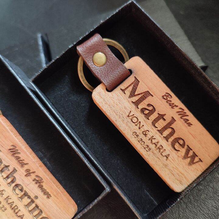 Personalized Laser Engraved Wooden Keychain | Gift Idea | Souvenir ...