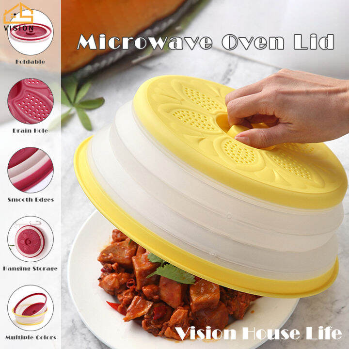 Vision Microwave Food Cover Foldable Microwave Lid Multifunctional