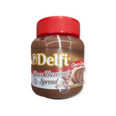 Delfi Choco Hazelnut  Spread 350g.สำหรับทาขนมปังรสช็อคโกแลต ผสม เฮเซลนัทบด 350กรัม