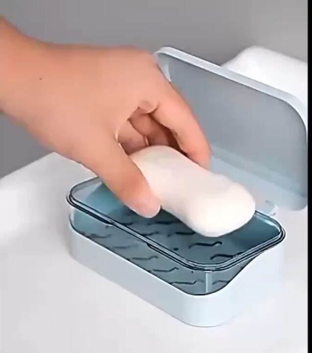 Soap Box Creative Drain With Lid Flip Top Drain Soap Dish With Lid Soap