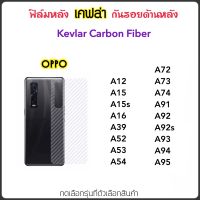 ฟิล์มหลัง เคฟล่า Kevlar For OPPO A12 A15 A15S A16 A39 A52 A53 A54 A72 A73 A74 A91 A92 A92S A93 A94 A95 Carbon Fiber คาร์บอน ไฟเบอร์