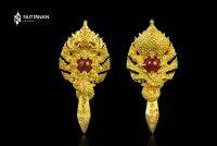 พระขรรค์นาคา ขนาดพกพาติดตัว เนื้อทองระฆัง 499.- มีหมายเลขกำกับ ปี 2562 วัดวังแดงใต้ อยุธยา ความยาว 4 ซม.