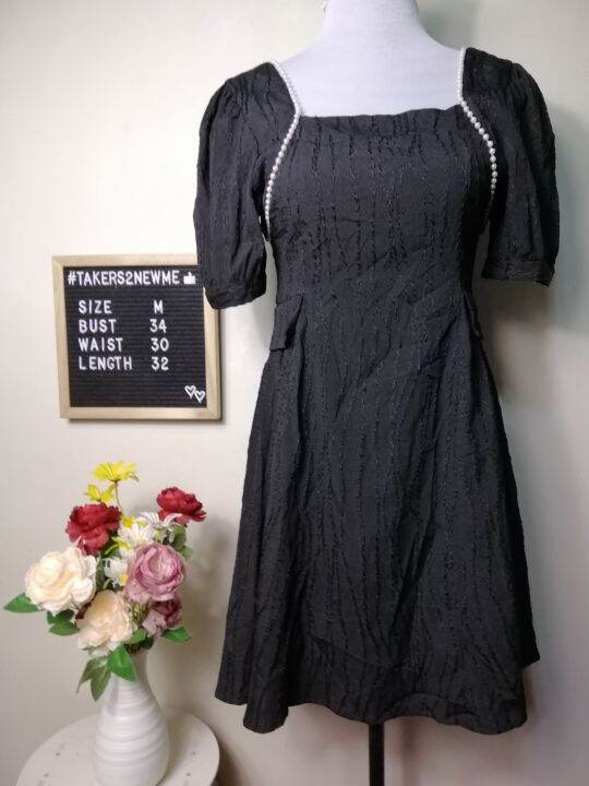 Ukay Sequined Pearl Korean Inspired Dress Lazada PH