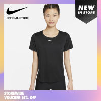 Nike Womens Dri-FIT One Short-Sleeve Top - Black ไนกี้ เสื้อแขนสั้นผู้หญิง ดรายฟิต วัน - สีดำ