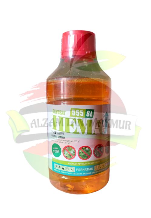 Herbisida Hemat 555 Sl Isi 1liter Bahan Aktif Glifosat 550g Liter