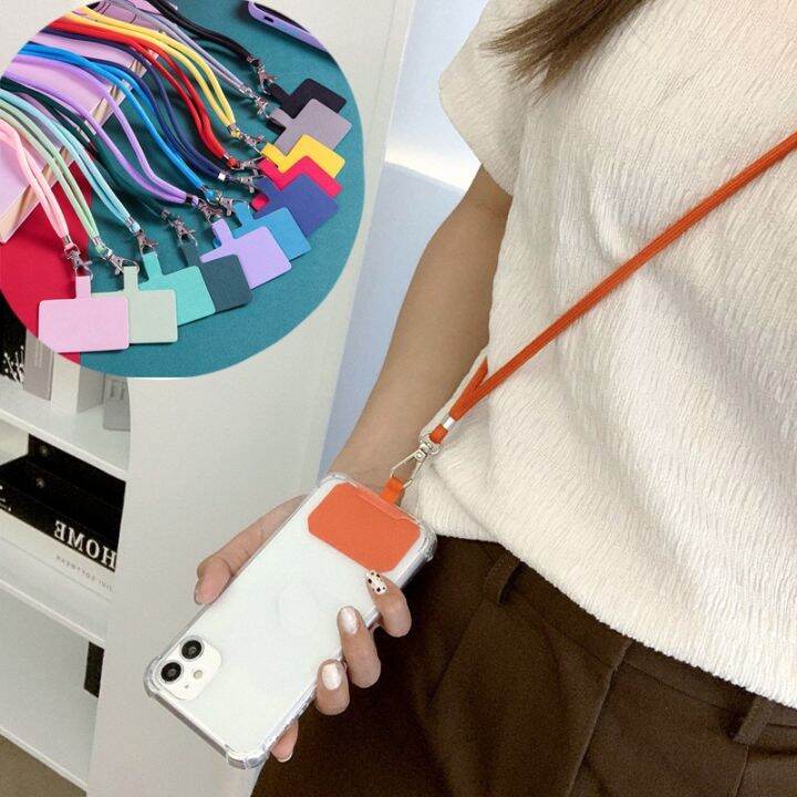 1.5M Universal Crossbody Nylon Patch Phone Lanyards Rope Strap Lanyard