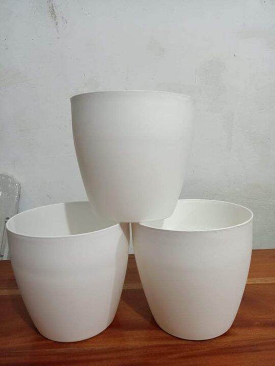 Large Pearlwave yayamanin white pots for plants 8.5x8 inches | Lazada PH