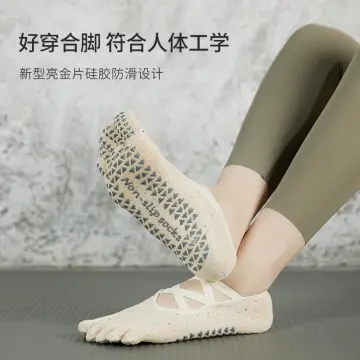 1pc Anti-Slip Yoga Socks For Women, Professional Pilates Socks, Sticky  Non-Slip Grips Socks For Pilates, Barre Dancing