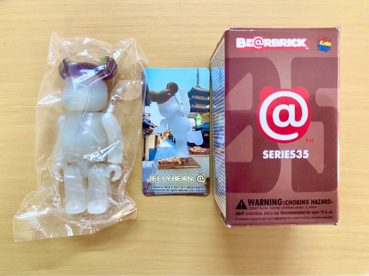 ฟิกเกอร์-bearbrick-100-series-35-jelly-bean-มีการ์ด-กล่องครบ-ของญี่ปุ่นแท้-งาน-medicom-toy