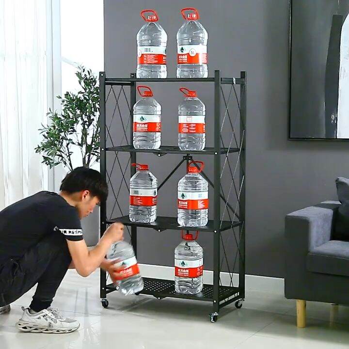 3-4-5 Layer Folding Kitchen Supplies Racks Installation-free Foldable ...