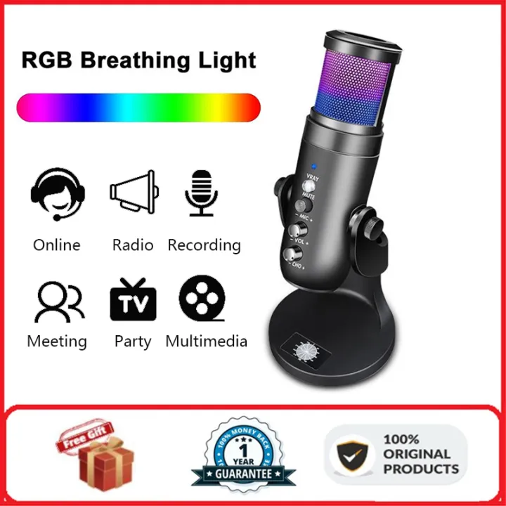 JD950 RGB mic USB Condenser Microphone Professional Vocals Streams Mic