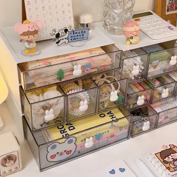 Kawaii Stationery Organiser Box Transparent