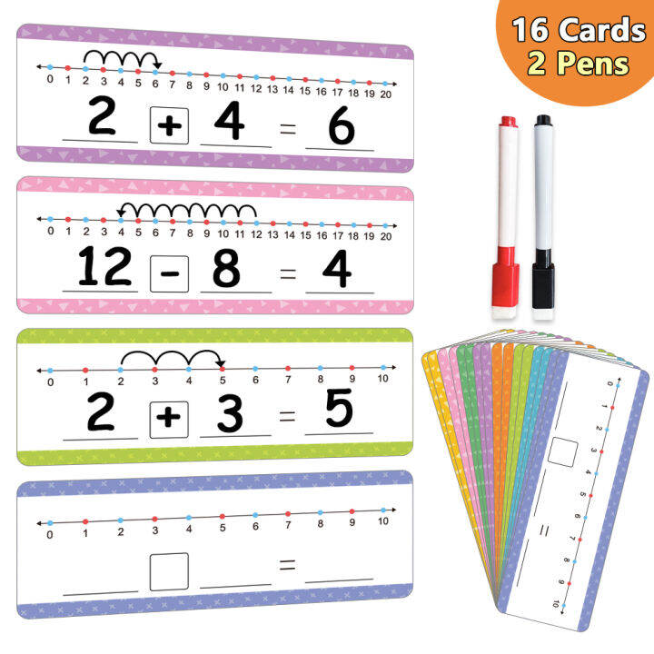 16PCS Dry Erase Board Digital Counting Game Featuring 010 and 020