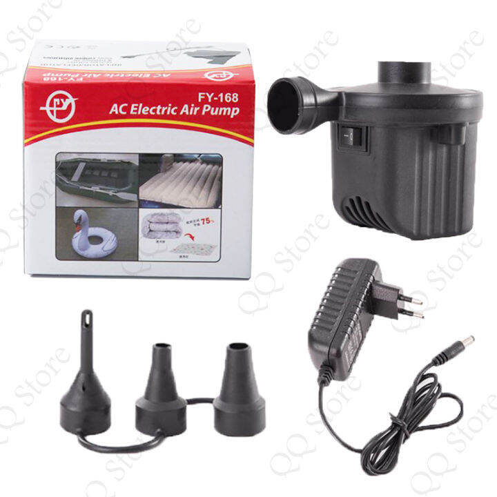QQ Inflatable Car Pump Swimming Pool Bed Ball Float Electric Air Pump