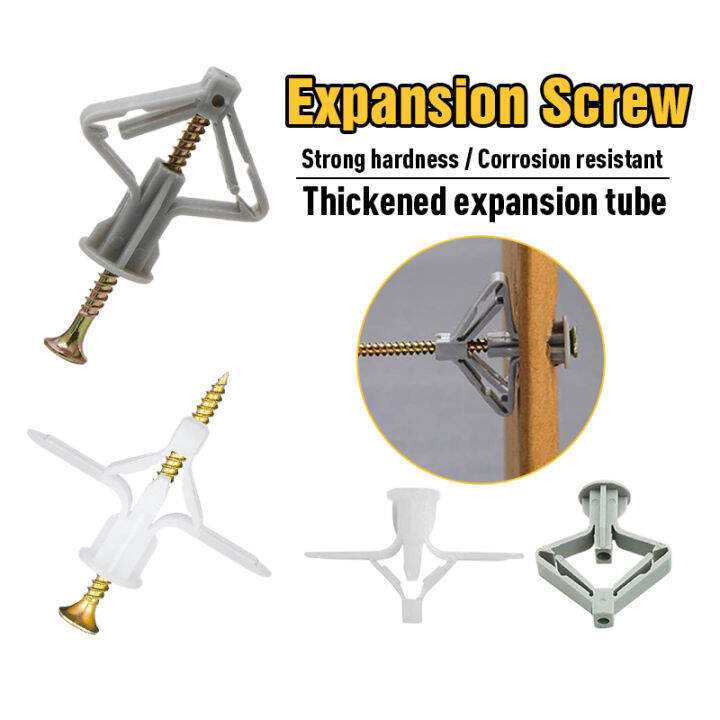 【🇲🇾Stock 】100PCS Expansion Drywall Anchor Kit Partition Celling Plaster