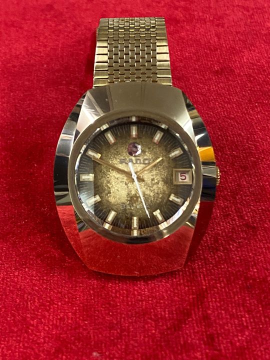 rado-balboa-25-jewels-automatic-นาฬิกาผู้ชาย-ขนาดตัวเรือน-35-5-มม-ความหนา-13-มม-นาฬิกาวินเทจของแท้-รับประกันจากผู้ขาย-6-เดือน
