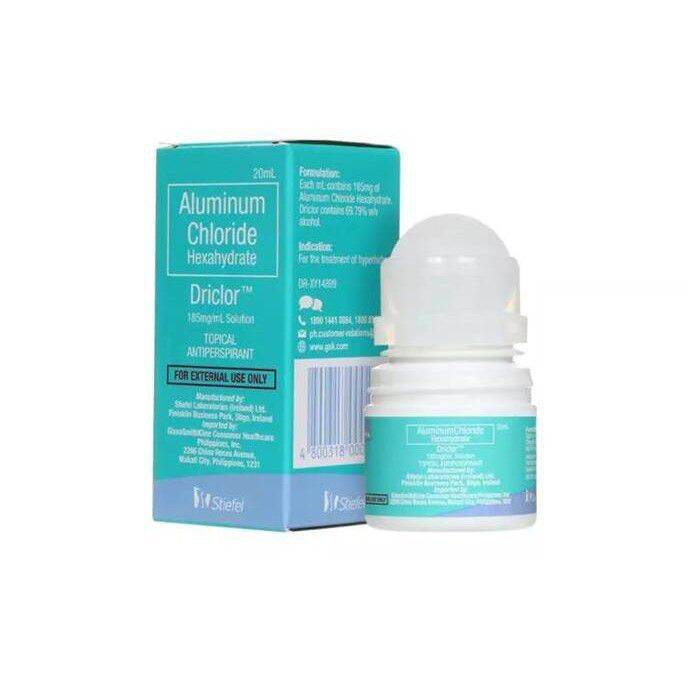 AUTHENTIC DRICLOR TOPICAL ANTIPERSPIRANT FOR UNDERARMS, HANDS AND FEET