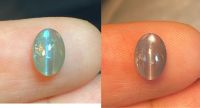 เปลี่ยนสีธรรมชาติ 1.48cts alexandrite cateseye 7.9x5.6mm 1.48cts natural color change alexandrite catseye 7.9x5.6mm  oval