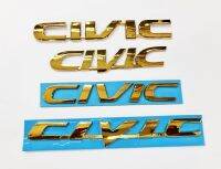 โลโก้  civic สีทอง 1 ชิ้น