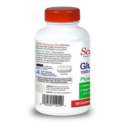 schiff-glucosamine-tablets-plus-msm-and-hyaluronic-acid-1500mg-150-เม็ด