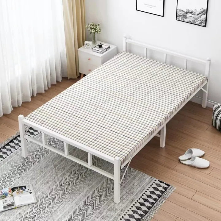 Folding Bed Foldable Bed Portable Iron Bed Single Bed Office Lunch