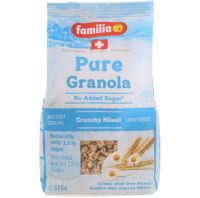 ฟามีเลีย กราโนล่าอบกรอบรสธรรมชาติ ไม่เติมน้ำตาลเพิ่ม Familia Pure Granola No Added Sugar 375g.