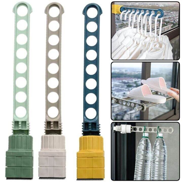 Creative Storage 8 Holes Drying Rack Balcony Clothes Drying Rack Wall