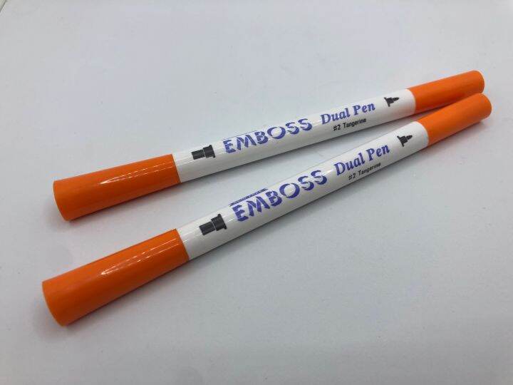 Tsukineko 2 Tangerine EMBOSS Dual Pen x 2 piece Lazada