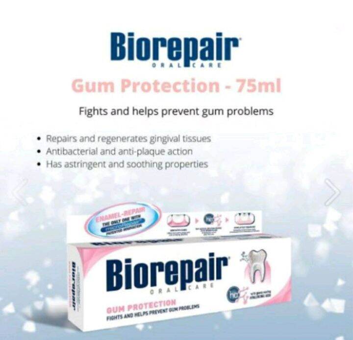 *365*BIOREPAIR TOOTHPASTE Gum Protection 75ml x 2 (exp 2024) Lazada