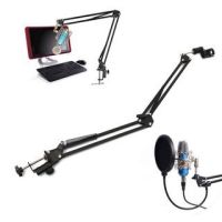 สินค้าพร้อมส่งขาตั้งสำหรับไมโครโฟน Mic Microphone Suspension Boom Scissor Arm Stand Holder for Studio Broadcast w/ Shock