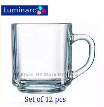 Luminarc Nordik Clear Glass Coffee Mug, 380 ml Jumbo Cup