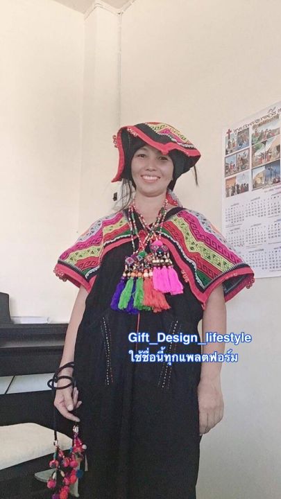 Dress ผ้าไทดำ+ผ้าใยกัญชงฟอกนิ่ม อก 50