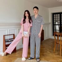 ชุดนอนคุณผู้หญิง Pink shinori pajamas (premium silk satin)