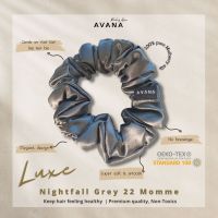 AVANA Luxe Mulberry Silk Scrunchies 22 Momme สี Nightfall Grey ยางรัดผมผ้าไหมถนอมเส้นผม