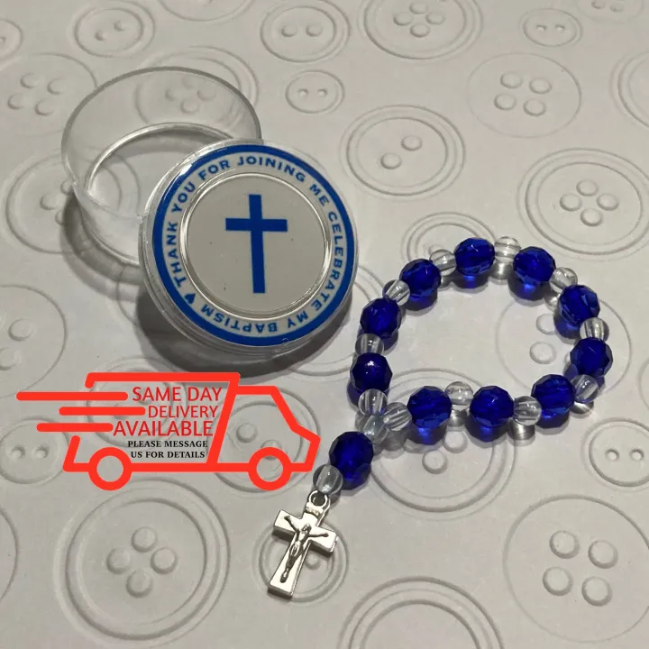 Same day delivery available Mini rosary with case souvenir giveaways