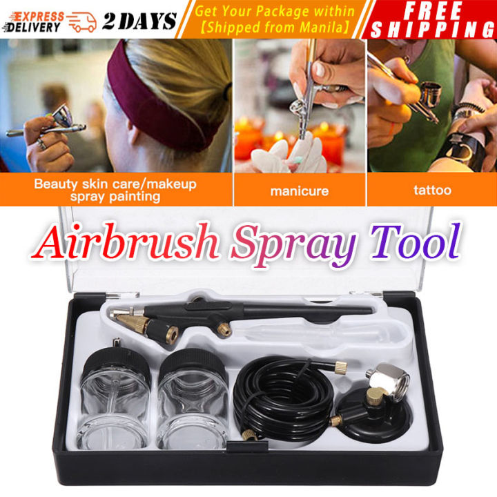 Paint Sprayer Airbrush Kit 0.8mm Single Action Air Brush Set 22CC Paint  Fluids Cup for