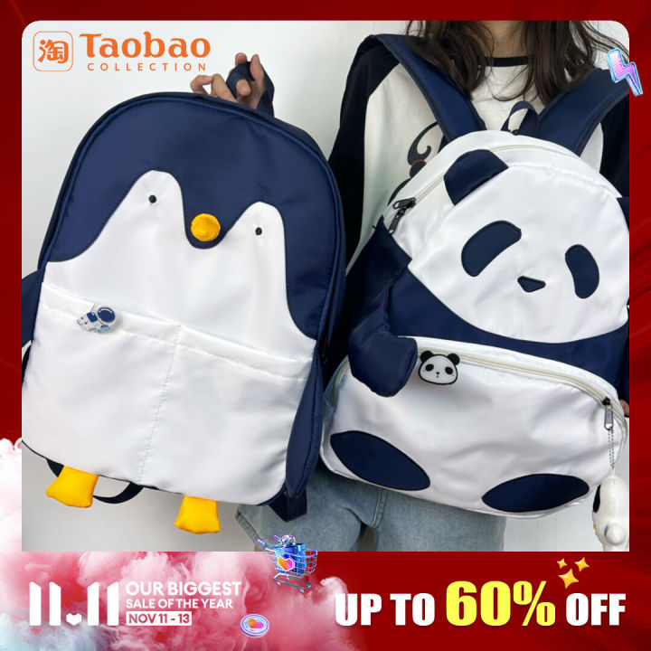 Panda Cute Backpack Girls Junior High School Students Primary School ...