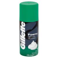 Gillette Foamy Menthol Shave Foam ยิลเลตต์ โฟมโกนหนวด กลิ่นเลมอน 175 g