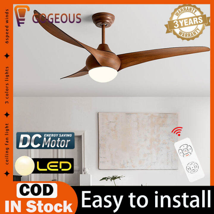 【GOGEOUS】52inch ceiling fan with light with remote ceiling fan light 3 ...