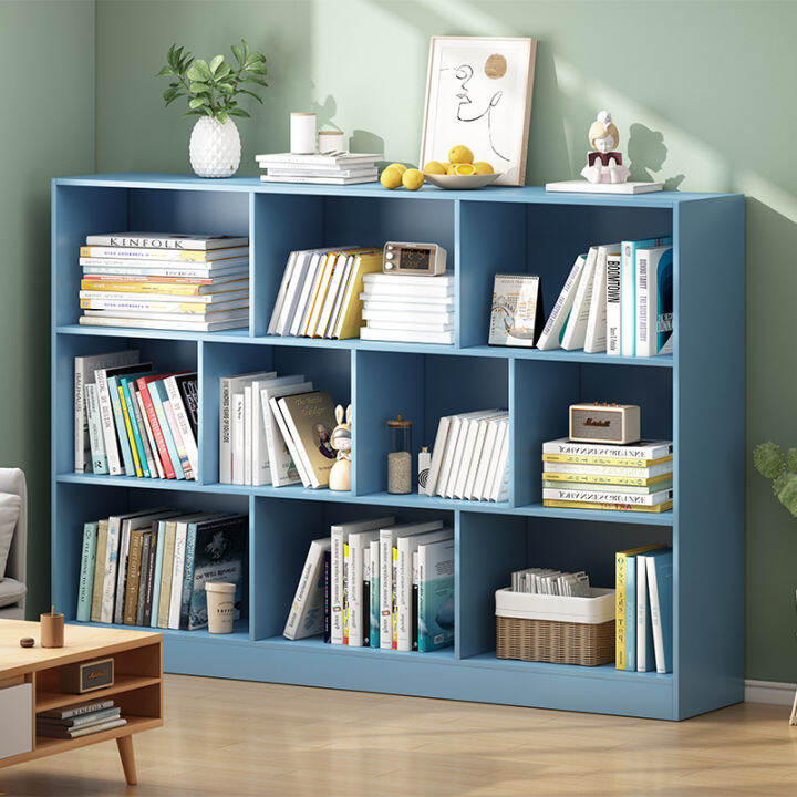 Bookshelf Floor Living Room Simple Student Book Storage Grid