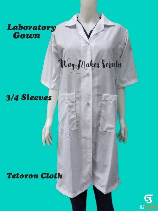 3/4 SLEEVES LABORATORY GOWN Lazada PH